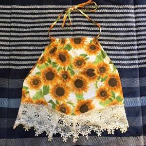 Tela sunflower halter top